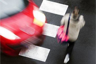 What should I do if I was hit by a car while walking