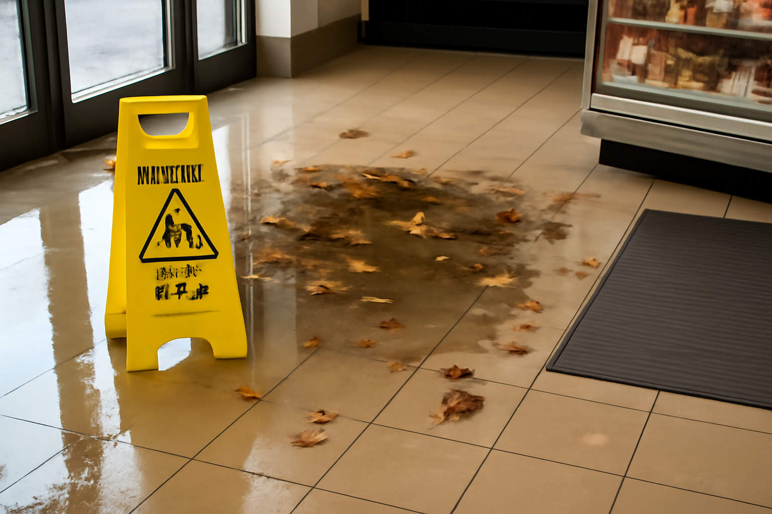 Injured in a Fall at a Stillwater Store After Rain and Leaves Are Tracked Inside: Proving Notice and Cleanup Failures
