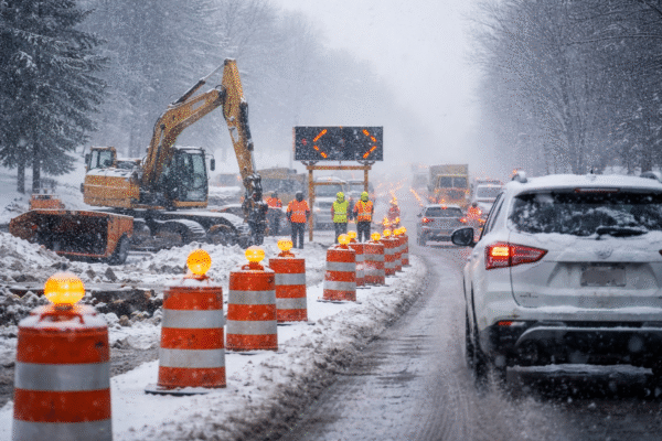 Winter Road Construction Zones: Who’s Liable When Conditions Turn Hazardous?